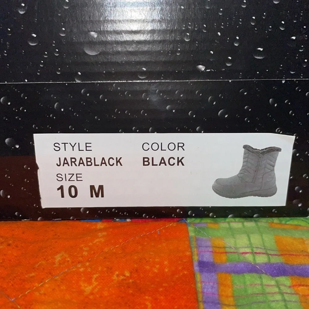 NIB Totes Jarablack Black Boots. Size 10M. - Picture 7 of 8